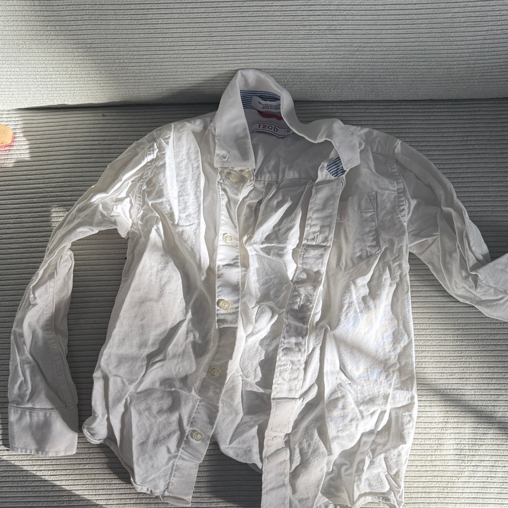 Izod White Cotton Shirt